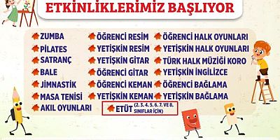 BAŞKAN ÇERÇİOĞLU İLE 7’DEN 70’E TÜM AYDINLILAR İÇİN ÜCRETSİZ GÜZ DÖNEMİ ETKİNLİKLERİ BAŞLIYOR